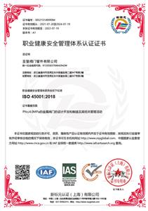 亞登職業健康體系認證證書